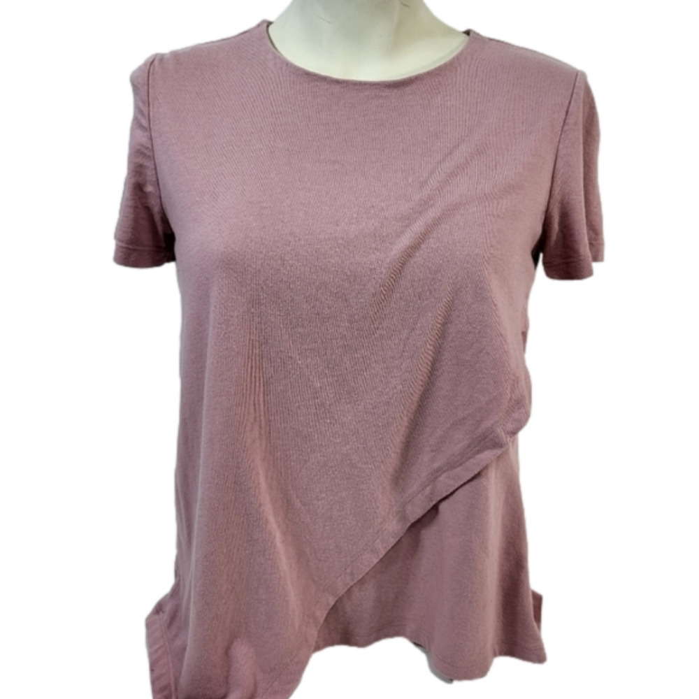 Lord & Taylor Pink Asymmetrical Blouse